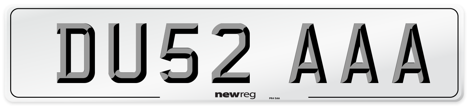 DU52 AAA Number Plate from New Reg